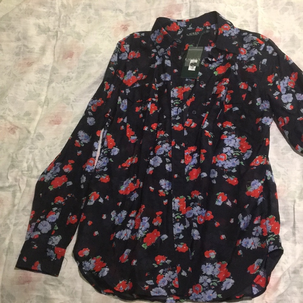Ralph Lauren Floral Blouse-Large